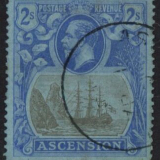 1924  Ascension.  SG.19  2s  grey-black and blue/blue.  fine used.