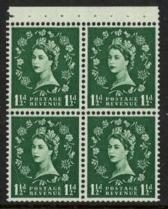 SB67 Crowns 4 x 1½d. wmk. upright perf AP. (good perfs).U/M (MNH)