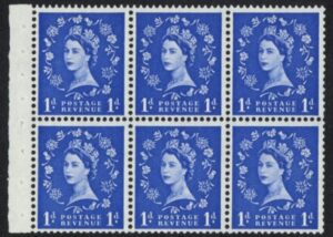 SB30 Crown 6x1d, wmk. upright perf I (good perfs). U/M (MNH)