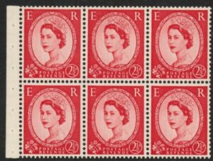 SB81 Edward Crown 6x2½d, wmk. upright perf I (good perfs). U/M (MNH)