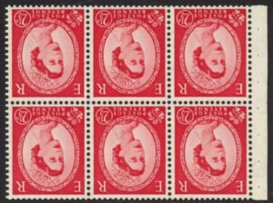 SB81a Edward Crown 6x2½d, wmk. inverted perf I ( good perfs). U/M (MNH)